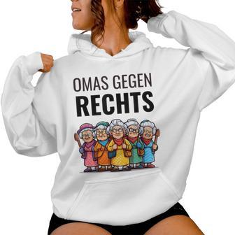 Stellungnahme Gegen Rechts Omas Gegen Rechts Kapuzenpullover für Damen - Geschenkecke