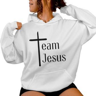 Team Jesus I Jesus Christ Redeemer Christianity Kapuzenpullover für Damen - Geschenkecke