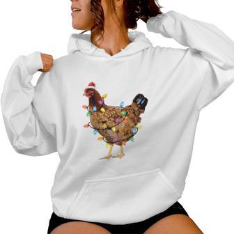 Ugly Christmas Sweater Chicken Christmas Kapuzenpullover für Damen - Geschenkecke