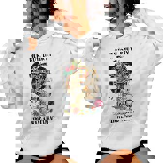 Vintage Nerdy Dirty Inked Curvy Girl Tattoo Reading Lover Women's Hoodie - Monsterry