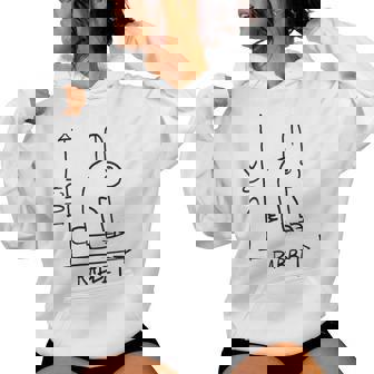 Women's Nerd Duck Rabbit Maths Physics Geek With-Neck Kapuzenpullover für Damen - Seseable