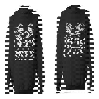 1-8-4-3-6-5-7-2 Firing Order V8 Big Block Car Guy Garage Sweatshirt - Monsterry
