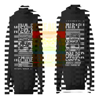 1 An De Mariage Noces De Coton Cadeau Niveau 1 Débloqué Sweater e - Cadeauxyz