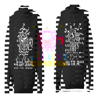 100 Day Of School Unicorn Eye Survived Kids & Teachers Sweatshirt - Monsterry