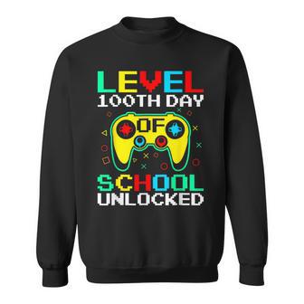 100 Days 100Th Day Of School Level Unlocked Sweatshirt - Thegiftio UK