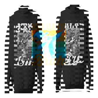 100 Days Of School Dabbing Boy 100 Days Bruh Sweatshirt | Mazezy