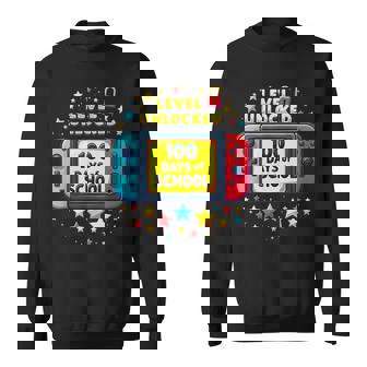 100 Days Of School Level Unlocked Gamer Boys Video Games Sweatshirt | Seseable UK