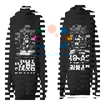 100 Days Smarter Astronaut Space 100Th Day Of School Kid Boy Sweatshirt - Seseable