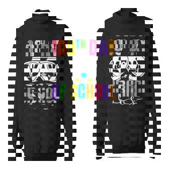 100th Days Of School Vibes Retro Sunglasses 100 Days Teacher Sweatshirt - Monsterry