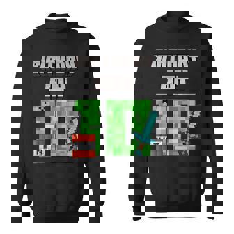 10Th Birthday Video Gamer Pixel Birthday 10 Years Old Boys Sweatshirt | Mazezy