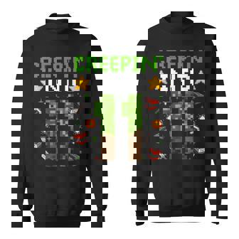 11Th Birthday Gamer Pixel Creepin’ Into 11 Video Game Party Sweatshirt | Seseable UK
