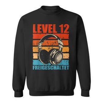 12Th Birthday Boysideo Gamer Level 12 Unlocked Boys Sweatshirt - Geschenkecke