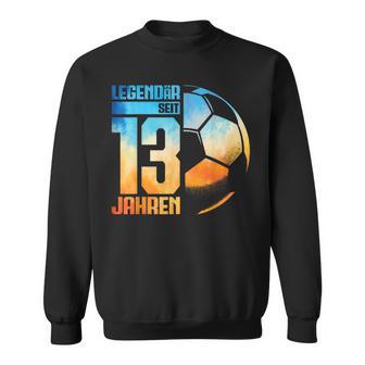 13Th Birthday Decoration Football Player 13 Years Boy Nager Sweatshirt - Geschenkecke