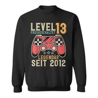 13Th Birthdayideo Gamer Level 13 Unlockedintage Sweatshirt - Geschenkecke