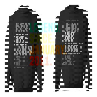 14 Years Old Legend Since January 2011 14Th Birthday Sweatshirt | Mazezy