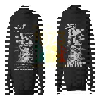 1973 Vintage Drum Set Sweatshirt | Mazezy