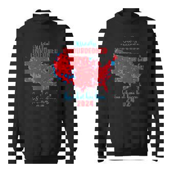 2024 Election Results Map US Map Humor Satire Artwork Sweatshirt - Monsterry