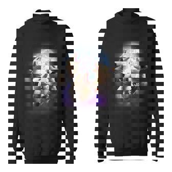 3 Opossum Howling At The Moon Possum Animal Lover Kids Sweatshirt - Monsterry