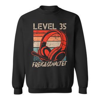 35Th Birthday Boysideo Gamer Level 35 Unlocked Sweatshirt - Geschenkecke