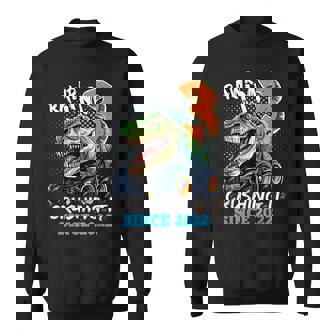 3Rd Birthday Monster Truck Dinosaur Party Boys Rawr I'm 3 Sweatshirt - Monsterry