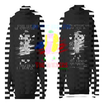 4Th Of July I'm Just Here For The Wieners Hot Dog USA Flag Tank Top Sweatshirt - Monsterry