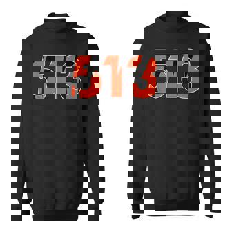 513 Area Code Cincinnati Ohio Native Sweatshirt - Monsterry