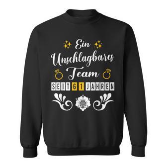 61 Jahre Ehe Ulmenhochzeit Hochzeitstag Ehemann Partnerlook Sweatshirt - Geschenkecke