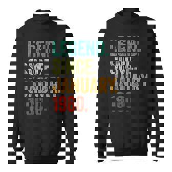 65 Years Old Legend Since January 1960 65Th Birthday Sweatshirt | Mazezy