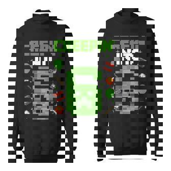 6Th Birthday Gamer Pixel Creepin’ Into 6 Video Game Party Sweatshirt | Mazezy