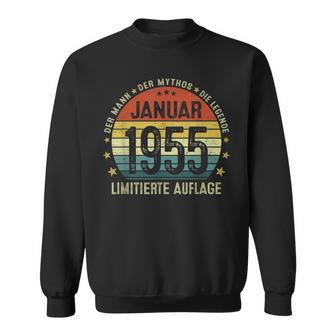 70Th Birthday January 1955 Man Myth Legend Sweatshirt - Geschenkecke