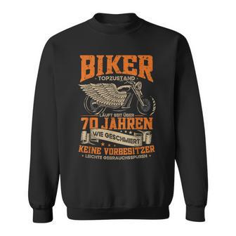 70Th Birthday Man Motorcycle Biker 70 Years Biker Sweatshirt - Geschenkecke