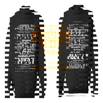 75Th Birthday Legend Born In January 1948 75 Years Old Sweatshirt | Mazezy
