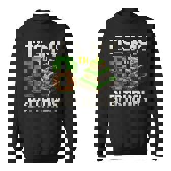 8Th Birthday 8 Year Old Birthday Boy Gamer Pixel Number Sweatshirt - Seseable