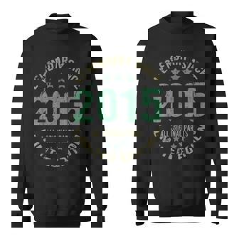 9 Years Old Bday Legend Since 2015 Vintage 9Th Birthday Sweatshirt | Mazezy