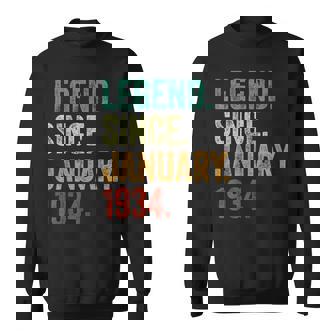 91 Years Old Legend Since January 1934 91St Birthday Sweatshirt | Mazezy