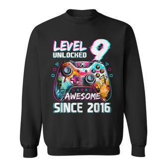 9Th Birthdayideo Game Level 9 Unlockedideo Player Boys Sweatshirt - Geschenkecke