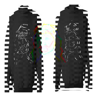 Abstract Jesus Graphic Image Cool Fun Piece Tank Top Sweatshirt - Monsterry