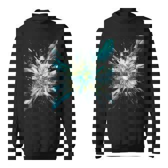Abstract Space Explosion Art Vibrant Cosmic Burst Supernova Sweatshirt - Monsterry