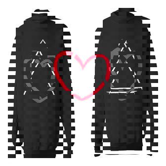 Adopt Symbol Triangle Heart Gotcha Day Family Adoption Sweatshirt - Monsterry