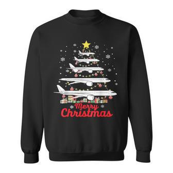 Aeroplane Christmas Tree Merry Christmas Most Likely Pilot Sweatshirt - Geschenkecke