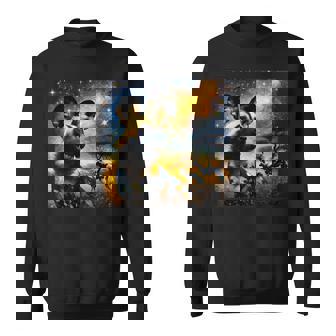 African Wild Dog Starry Night African Wild Dog Sweatshirt - Monsterry