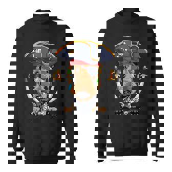 Airedale Terrier Dog In Pirate Hat With Two Swords Sweatshirt - Monsterry