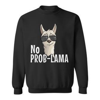 Alpaca With Sunglasses No Prob-Lama Hipster Lama Sweatshirt - Geschenkecke