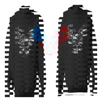 American Flag Bald Eagle Patriotic Eagle 4Th Of July Usa Sweatshirt - Seseable