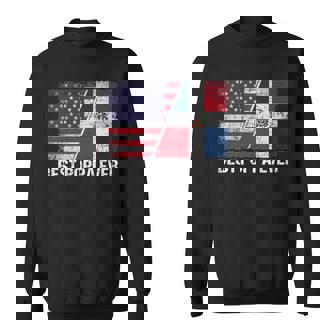 American Flag Dominican Republic Flag Best Poppa Ever Sweatshirt - Thegiftio