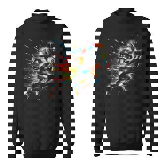 American Football Player Paint Sweatshirt - Thegiftio