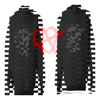 Anarchie Relationnelle Symbole Ra Cœur Poly Amour Libre Sweater e - Cadeauxyz