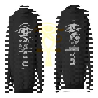 Ancient Egypt Egyptian God Horus Kemetic Heru Ankh Sweater e - Cadeauxyz