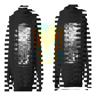 Anime Cat t Featuring Cats In Paris Sweatshirt - Monsterry