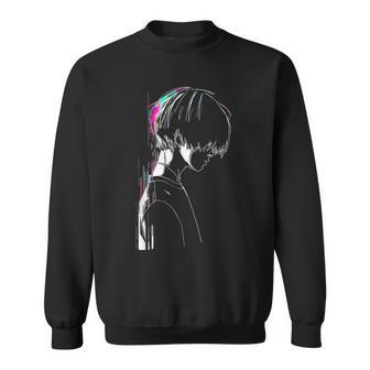 Anime Manga Motif Pixel Illustration Anime Sweatshirt - Geschenkecke